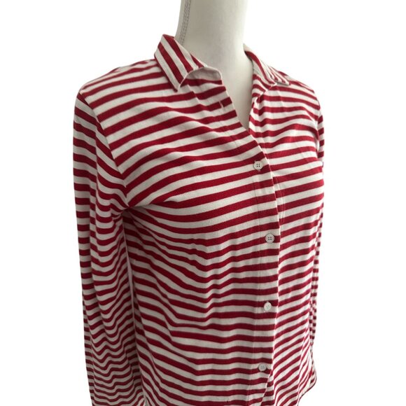 AMINA RUBINACCI Napoli Red Striped Long Sleeve Top Size IT 44 US 8 - Picture 6 of 10